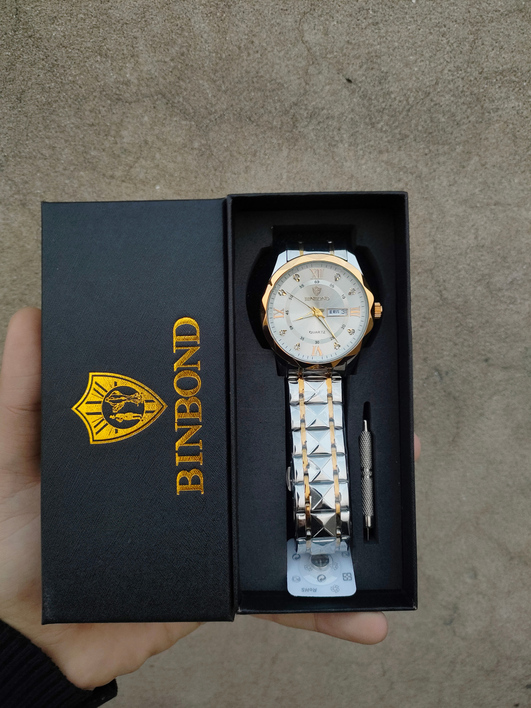 BINBOND Two-Tone Quartz Men's Premium Dress Watch