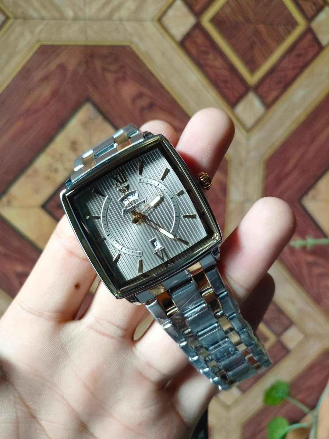 Success Way Two-Tone Stainless Steel Men's Dress Watch - Silver Dial