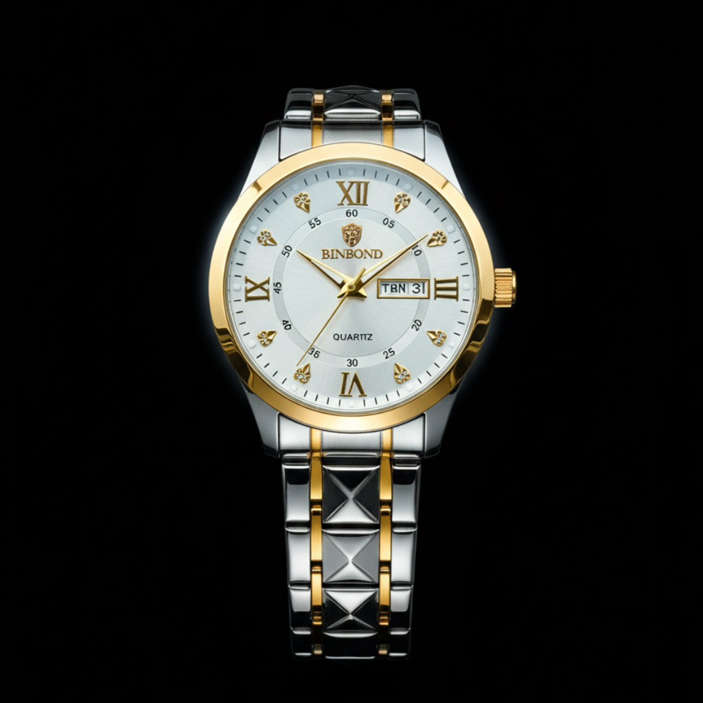 BINBOND Two-Tone Quartz Men's Premium Dress Watch