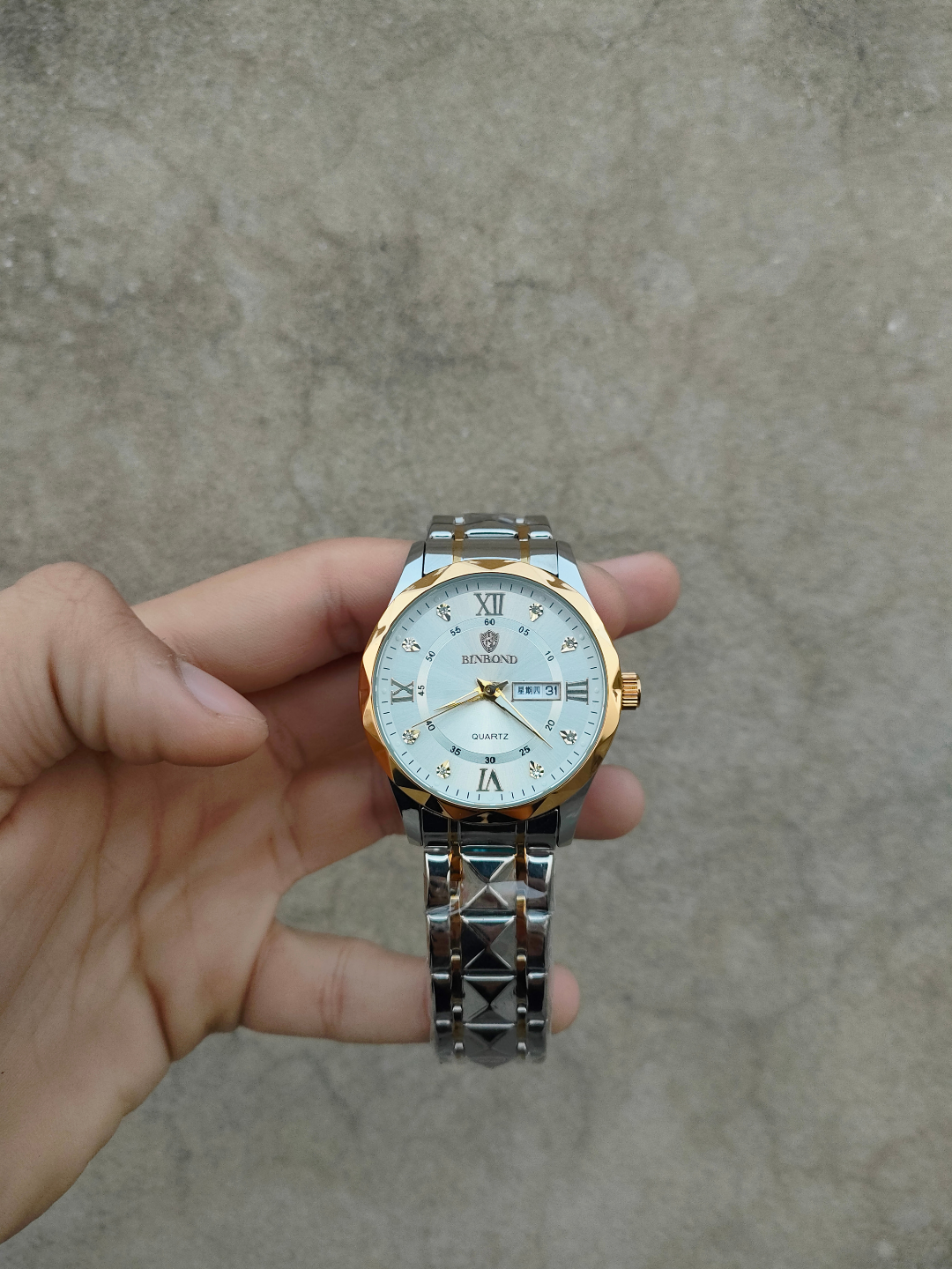 BINBOND Two-Tone Quartz Men's Premium Dress Watch