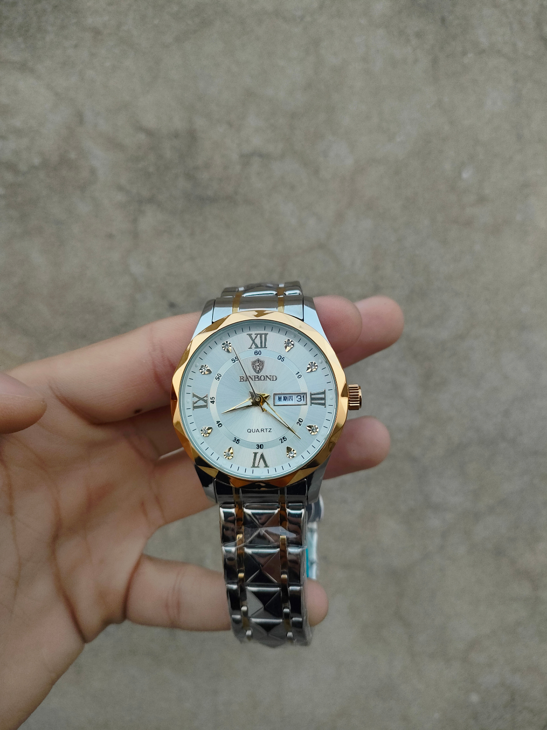 BINBOND Two-Tone Quartz Men's Premium Dress Watch